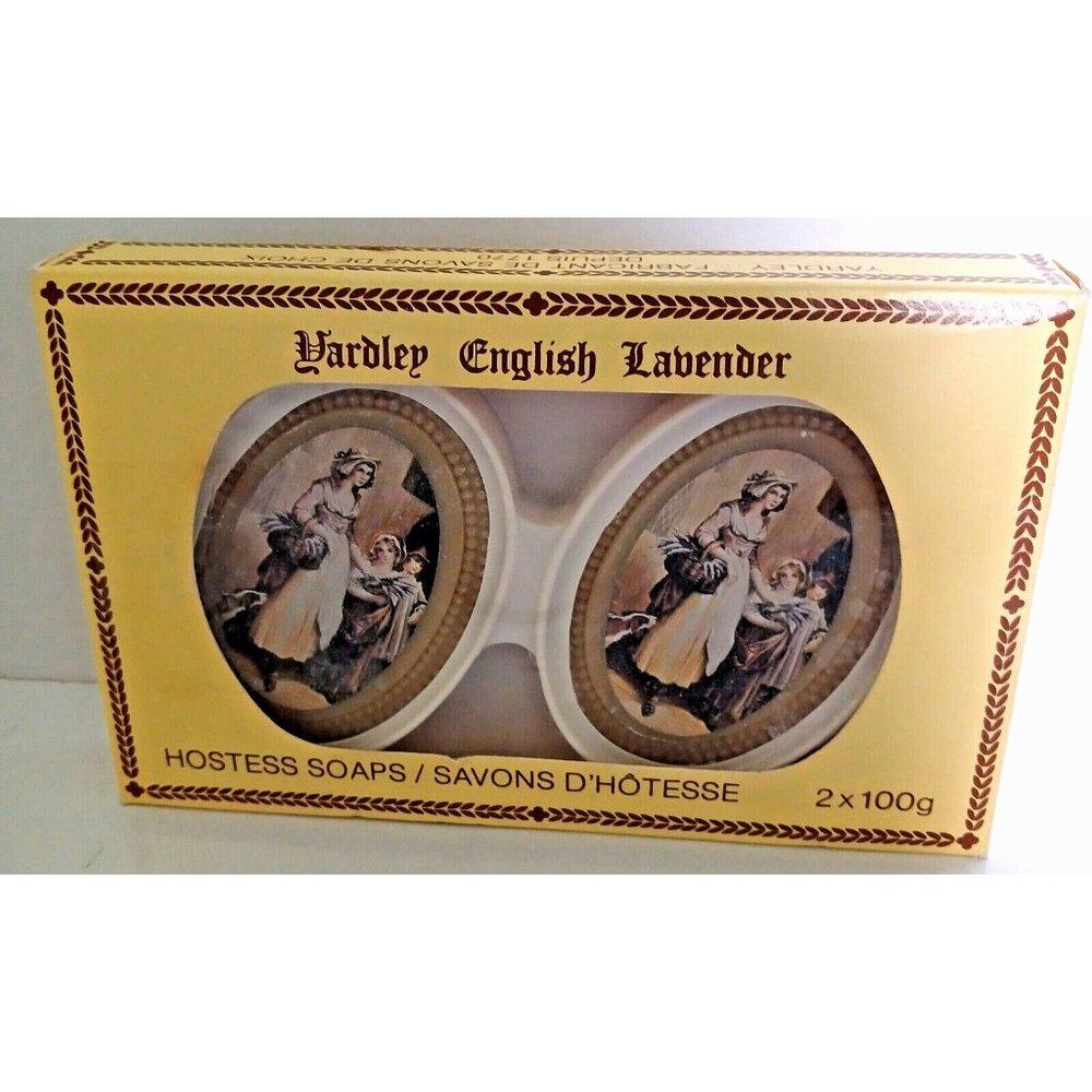 Vintage Yardley English Lavender Hostess Soaps Set of 2 X 100g NEW in Box Canada